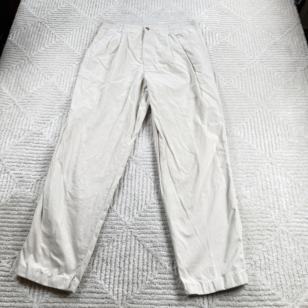 Dockers Levis Pleated Trousers Womens 12 Khaki Chino Pants Vintage 90s Old Money